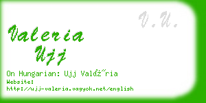 valeria ujj business card